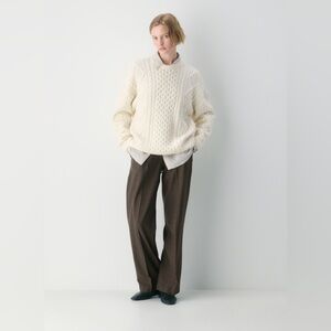 NWT - Aritzia Heritage Knit Merino Wool Crew Sweater - Whisper White - XS